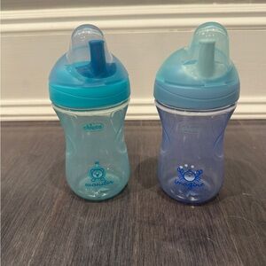 NWOT Chicco Infant Toddler Kids Sippy Cups - Aqua and Blue